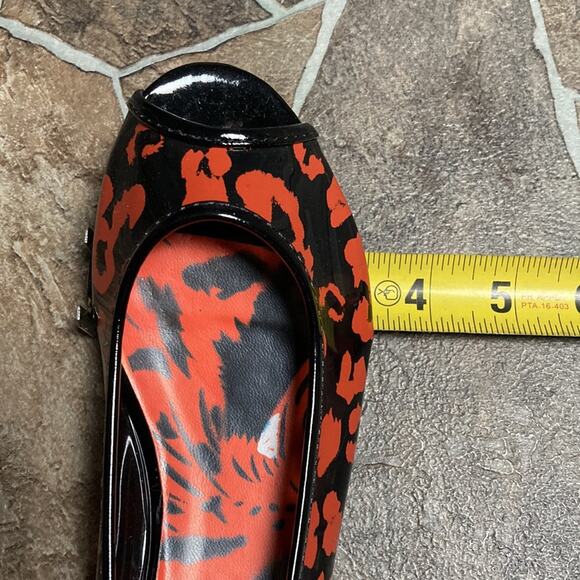 New in Box Iron Fist Orange Power Peep Toe Flat Sz 5 - Picture 12 of 14